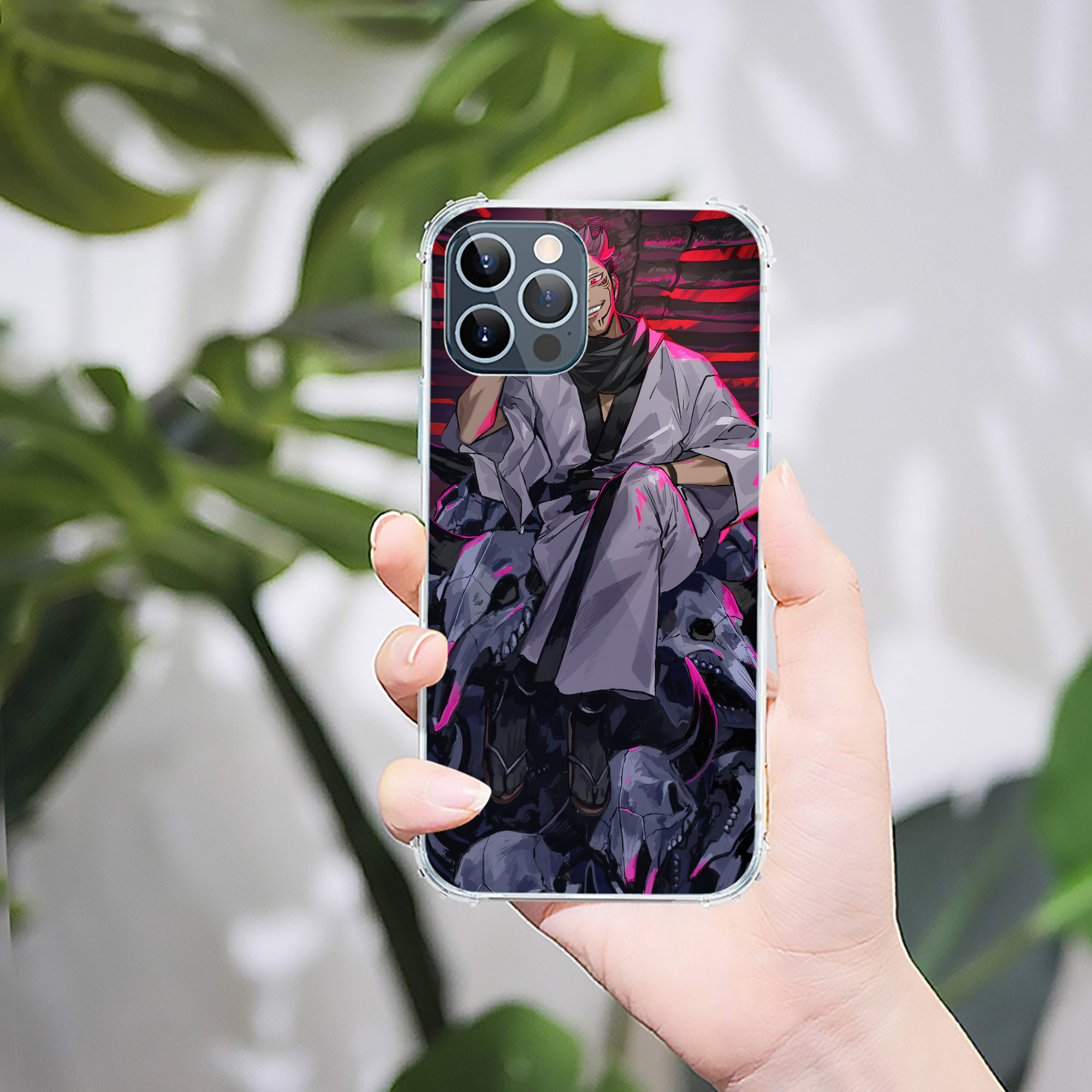 （画像用） 呪術廻戦 Jujutsu Kaisen 【iPhone 12シリーズ対応】透明スマホケース（クリアソフトケース）